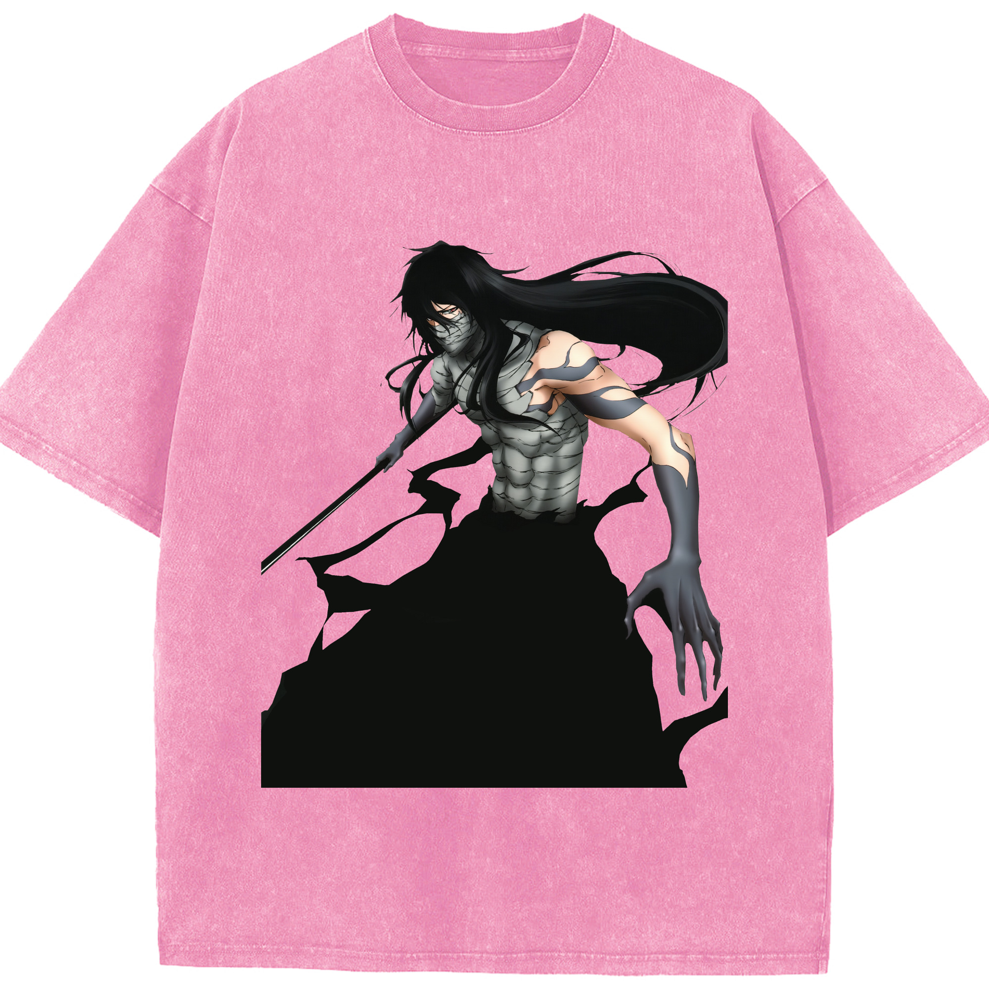 （画像用） ブリーチ 黒崎一護（くろさき いちご）BLEACH Kurosaki Ichigo 綿100% ヴィンテージ風 半袖Tシャツ（フロントプリント）
